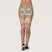 Oude mooie gele William Morris Corncockle Leggings (Achterkant)