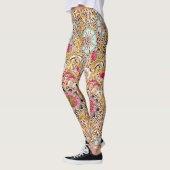 Oude mooie gele William Morris Corncockle Leggings (Links)