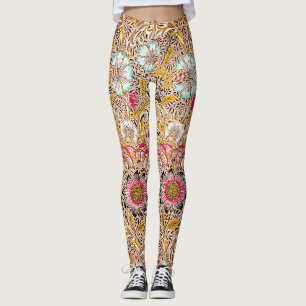 Oude mooie gele William Morris Corncockle Leggings