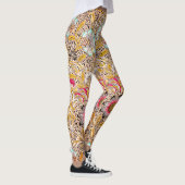 Oude mooie gele William Morris Corncockle Leggings (Rechts)