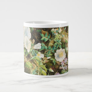 Oude mooie petunia bloemen bloemenschilderij grote koffiekop