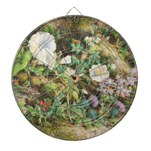 Oude mooie petunia bloemen bloemenschildering dartbord