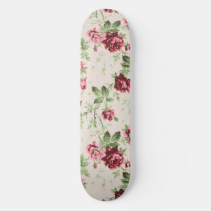 Oude mooie rode en roze rozen bloemmotief persoonlijk skateboard