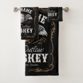 Oude Moonshine Whiskey Label TOEVOEGEN FOTO Famili Bad Handdoek (Insitu)