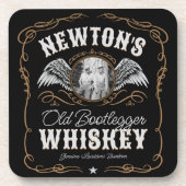 Oude Moonshine Whiskey Label TOEVOEGEN FOTO Famili Bier Onderzetter (Voorkant)