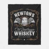 Oude Moonshine Whiskey Label TOEVOEGEN FOTO Famili Fleece Deken (Voorkant)