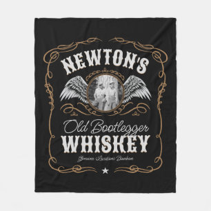 Oude Moonshine Whiskey Label TOEVOEGEN FOTO Famili Fleece Deken
