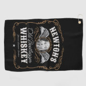 Oude Moonshine Whiskey Label TOEVOEGEN FOTO Famili Golfhanddoek (Horizontaal)