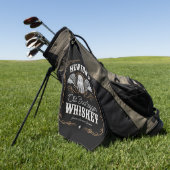 Oude Moonshine Whiskey Label TOEVOEGEN FOTO Famili Golfhanddoek (Groen)