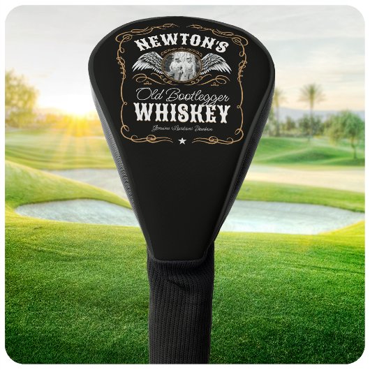 Oude Moonshine Whiskey Label TOEVOEGEN FOTO Famili Golfheadcover