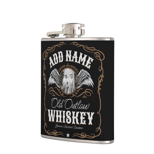 Oude Moonshine Whiskey Label TOEVOEGEN FOTO Famili Heupfles (Links)