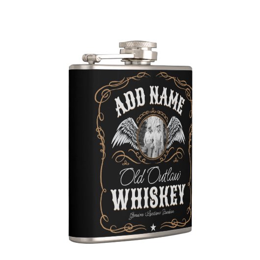 Oude Moonshine Whiskey Label TOEVOEGEN FOTO Famili Heupfles (Rechts)