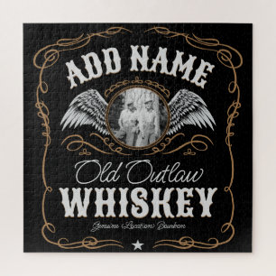 Oude Moonshine Whiskey Label TOEVOEGEN FOTO Famili Legpuzzel