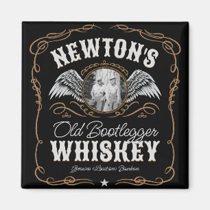 Oude Moonshine Whiskey Label TOEVOEGEN FOTO Famili Magneet