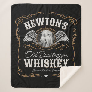 Oude Moonshine Whiskey Label TOEVOEGEN FOTO Famili Sherpa Deken