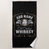 Oude Moonshine Whiskey Label TOEVOEGEN FOTO Famili Strandlaken (Voorkant)