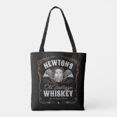 Oude Moonshine Whiskey Label TOEVOEGEN FOTO Famili Tote Bag (Achterkant)
