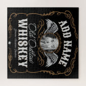 Oude Moonshine Whiskey Label VOEG FOTO Toe Familie Legpuzzel (Horizontaal)