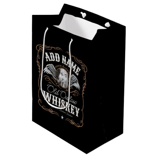 Oude Moonshine Whiskey Label VOEG FOTO Toe Familie Medium Cadeauzakje (Voorkant Gekanteld)