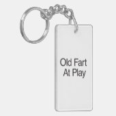 Oude Mopperkont Aan Het Spelen.ai Sleutelhanger (Voorkant Links)