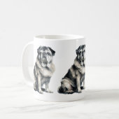 oude mopshond koffiemok (Voorkant links)