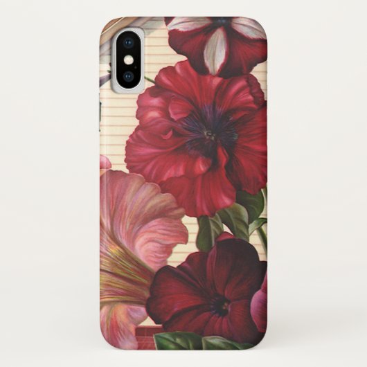 Oude Morgenrood Bloemen in de Tuin Case-Mate iPhone Case (Achterkant)