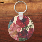 Oude Morgenrood Bloemen in de Tuin Sleutelhanger (Voorkant)