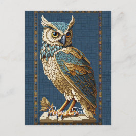 Oude Mosaic Owl. Briefkaart