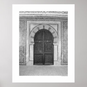 Oude Moskedeur (B&W) Poster