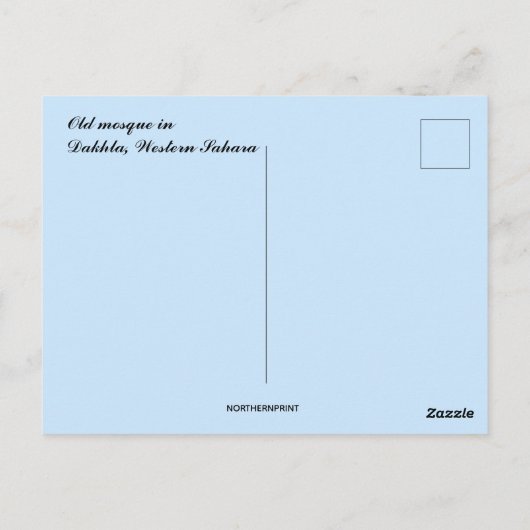 Oude moskee in Dakhla Westerne Sahara Briefkaart (Achterkant)