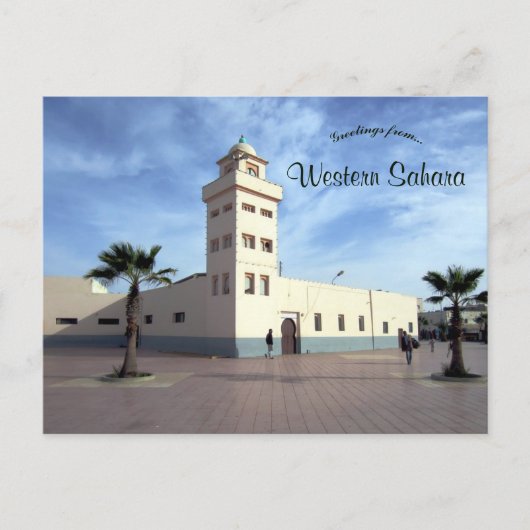 Oude moskee in Dakhla Westerne Sahara Briefkaart (Voorkant)