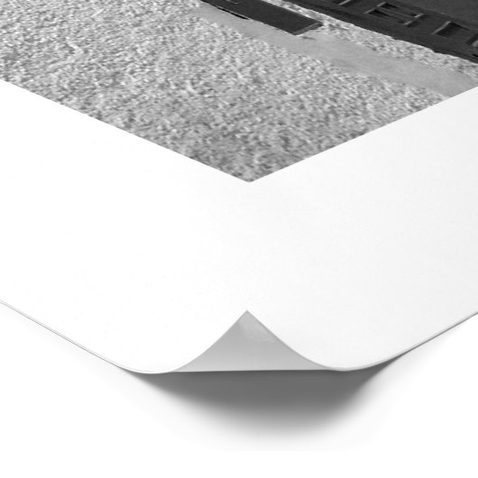 Oude moskee in Tripoli (B&W) Poster (Hoek)