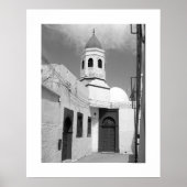Oude moskee in Tripoli (B&W) Poster (Voorkant)