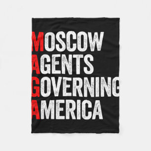 Oude Moskouse agenten die Amerika besturen Anti Tr Fleece Deken