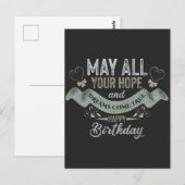 Oude motivatie Zalig verjaardagsfeest Briefkaart (Voorkant / Achterkant)