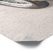 Oude motorfiets 750B-2 met zijspan Poster (Hoek)