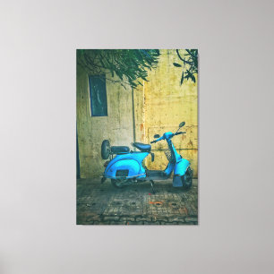 Oude motorfiets canvas afdruk
