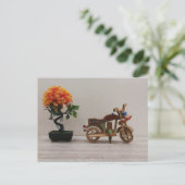 oude motorfiets 🏍️ feestdagenkaart (Staand voorkant)