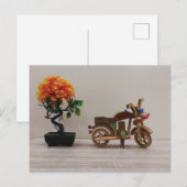 oude motorfiets 🏍️ feestdagenkaart (Voorkant / Achterkant)
