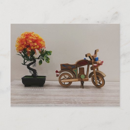 oude motorfiets 🏍️ feestdagenkaart (Voorkant)