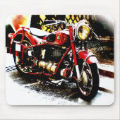 Oude motorfiets muismat (Voorkant)