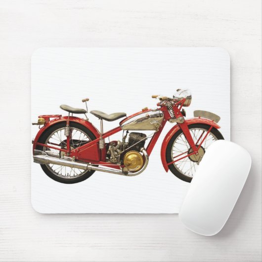 Oude motorfiets muismat (Met muis)