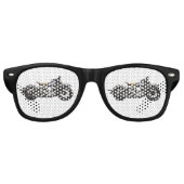 Oude Motorfiets Pret Koel Feest Retro Zonnebril (Voorkant)