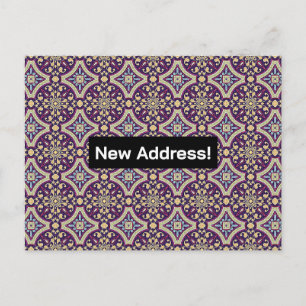 Oude Mozaïek Adreswijziging Briefkaart