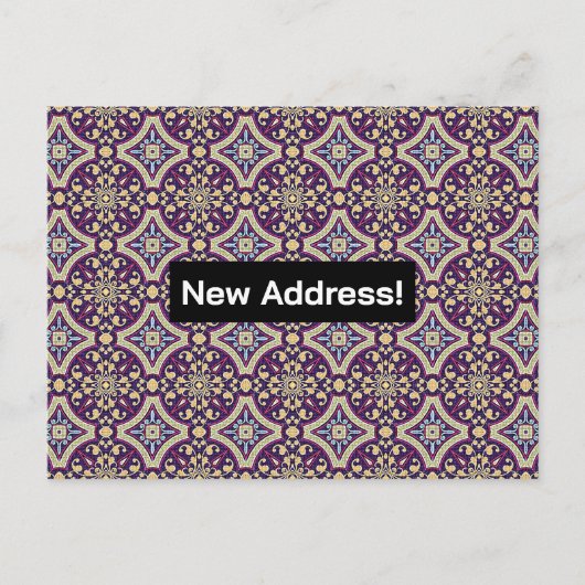 Oude Mozaïek Adreswijziging Briefkaart (Voorkant)