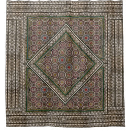 Oude mozaïek douchegordijn