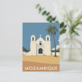 Oude Mozambikaanse Reisposter Kerk Kunst Briefkaart (Staand voorkant)