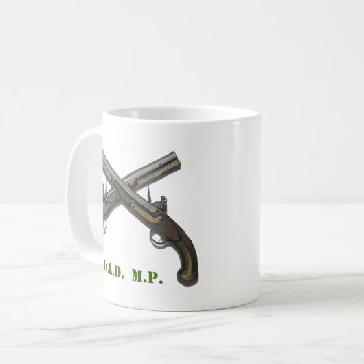 Oude MP geCrossed Pistols Koffiemok (Voorkant links)