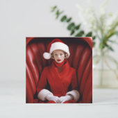 Oude Mrs Claus Feestdagenkaart (Staand voorkant)