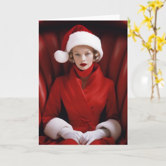 Oude Mrs Claus Kaart (Gele Bloem)